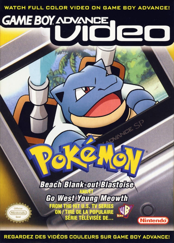 Pokémon Beach Blank-out Blastoise / Go West Young Meowth Game Boy Advance Video